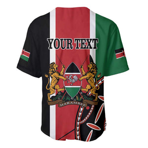 Personalized Jamhuri Day Baseball Jersey Kenya Map With African Shield