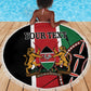 Personalized Jamhuri Day Beach Blanket Kenya Map With African Shield