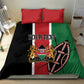 Personalized Jamhuri Day Bedding Set Kenya Map With African Shield