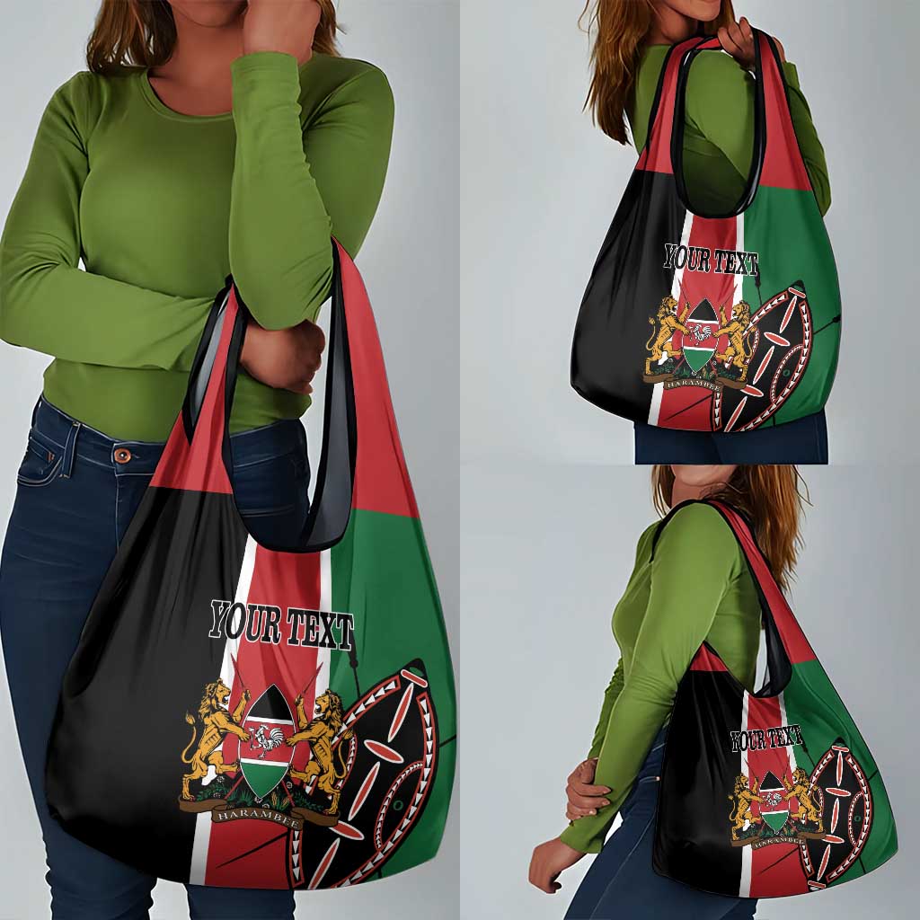 Personalized Jamhuri Day Grocery Bag Kenya Map With African Shield