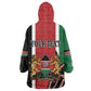 Personalized Jamhuri Day Kid Wearable Blanket Hoodie Kenya Map With African Shield