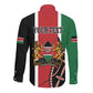 Personalized Jamhuri Day Long Sleeve Button Shirt Kenya Map With African Shield