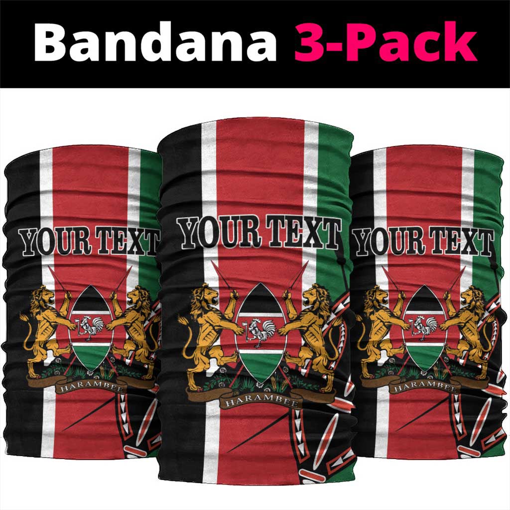 Personalized Jamhuri Day Neck Gaiter Kenya Map African Shield LT18