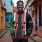 Personalized Jamhuri Day Sleeve Zip Bomber Jacket Kenya Map With African Shield