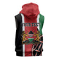 Personalized Jamhuri Day Sleeveless Hoodie Kenya Map With African Shield - African Pride
