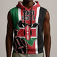Personalized Jamhuri Day Sleeveless Hoodie Kenya Map With African Shield - African Pride