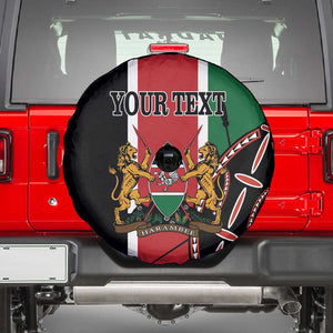 Personalized Jamhuri Day Spare Tire Cover Kenya Map With African Shield
