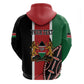 Personalized Jamhuri Day Zip Hoodie Kenya Map With African Shield