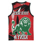 Personalized Jamhuri Day 1963 Basketball Jersey Angry Lion With African Shield - African Pride
