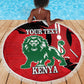 Personalized Jamhuri Day 1963 Beach Blanket Angry Lion With African Shield