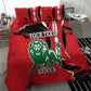 Personalized Jamhuri Day 1963 Bedding Set Angry Lion With African Shield