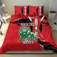Personalized Jamhuri Day 1963 Bedding Set Angry Lion With African Shield
