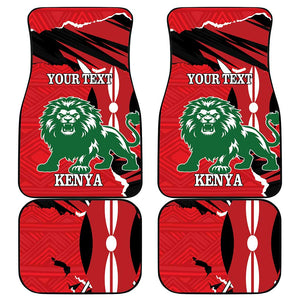 Personalized Jamhuri Day 1963 Car Mats Angry Lion With African Shield