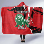 Personalized Jamhuri Day 1963 Hooded Blanket Angry Lion With African Shield