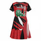 Personalized Jamhuri Day 1963 Kid Short Sleeve Dress Angry Lion With African Shield