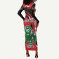 Personalized Jamhuri Day 1963 Long Sleeve Bodycon Dress Angry Lion With African Shield LT18