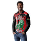 Personalized Jamhuri Day 1963 Long Sleeve Polo Shirt Angry Lion With African Shield