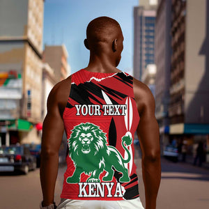 Personalized Jamhuri Day 1963 Men Tank Top Angry Lion With African Shield