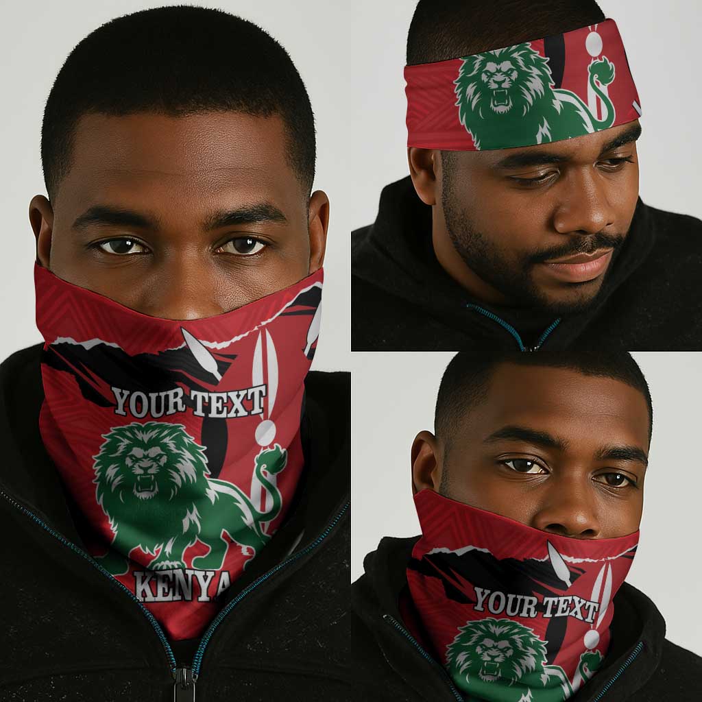 Jamhuri Day 1963 Neck Gaiter Angry Lion African Shield LT18