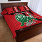 Personalized Jamhuri Day 1963 Quilt Bed Set Angry Lion With African Shield