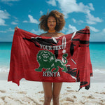 Personalized Jamhuri Day 1963 Sarong Angry Lion With African Shield