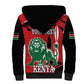 Personalized Jamhuri Day 1963 Sherpa Hoodie Angry Lion With African Shield