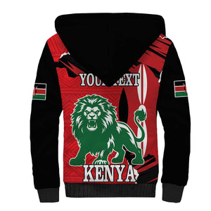 Personalized Jamhuri Day 1963 Sherpa Hoodie Angry Lion With African Shield