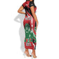 Personalized Jamhuri Day 1963 Short Sleeve Bodycon Dress Angry Lion With African Shield LT18