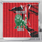Personalized Jamhuri Day 1963 Shower Curtain Angry Lion With African Shield