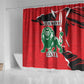 Personalized Jamhuri Day 1963 Shower Curtain Angry Lion With African Shield