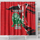 Personalized Jamhuri Day 1963 Shower Curtain Angry Lion With African Shield