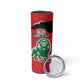 Personalized Jamhuri Day 1963 Skinny Tumbler Angry Lion With African Shield