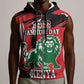 Personalized Jamhuri Day 1963 Sleeveless Zip Hoodie Angry Lion With African Shield - African Pride