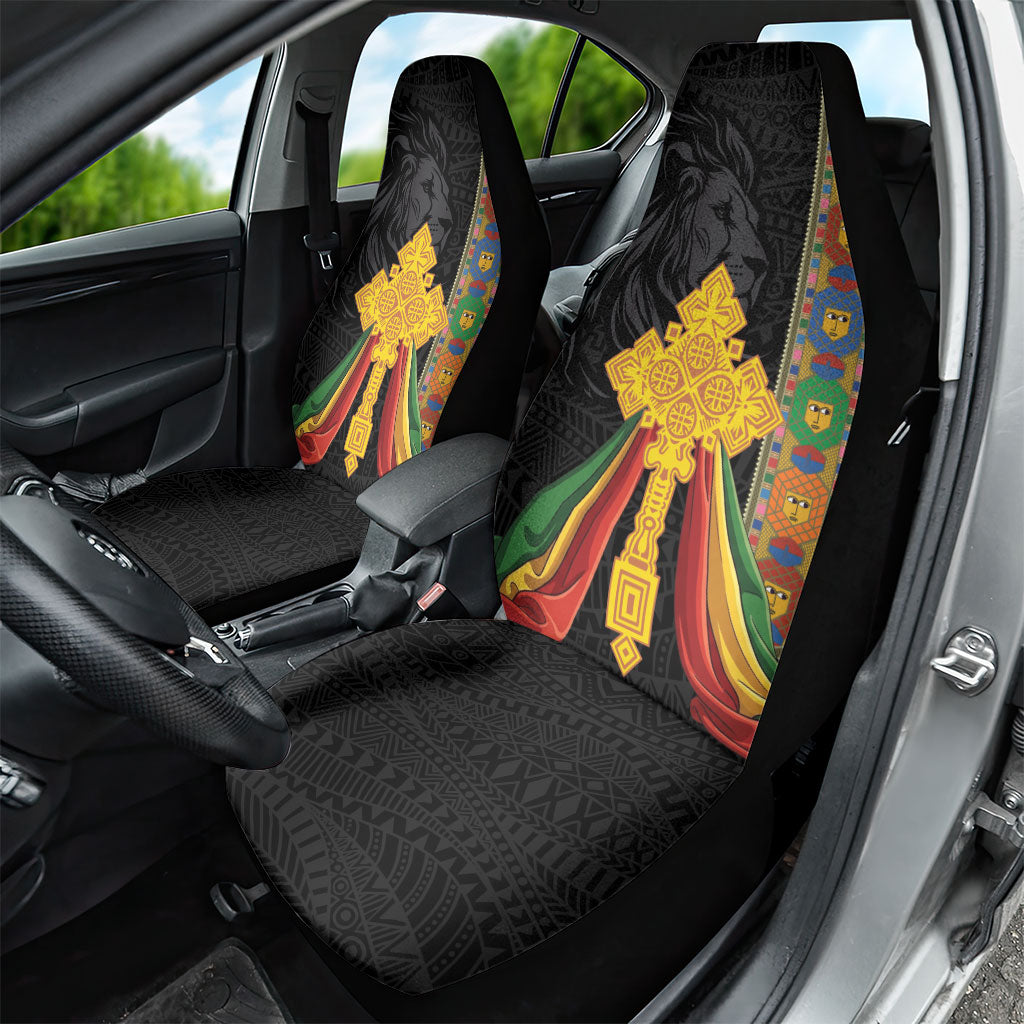Ethiopia Lion Cross Car Seat Cover Habesha Heritage Style