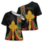 Ethiopia Lion Cross Cross Shoulder Shirt Habesha Heritage Style