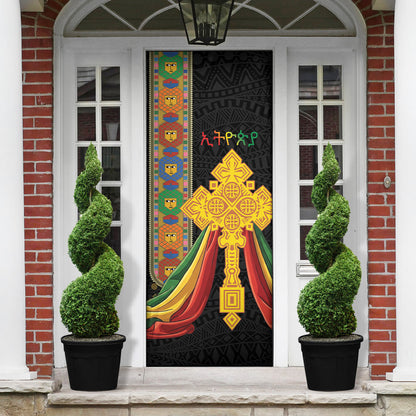 Ethiopia Lion Cross Door Cover Habesha Heritage Style