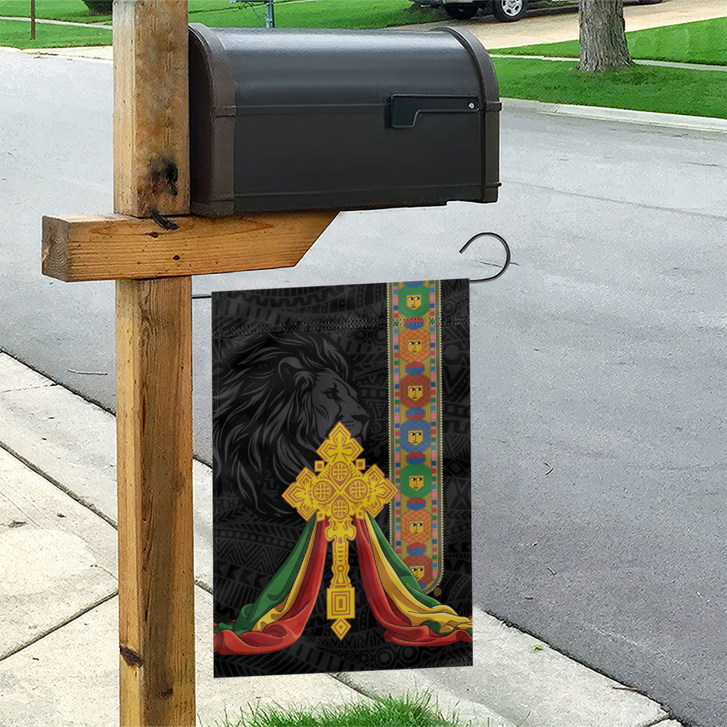 Ethiopia Lion Cross Garden Flag Habesha Heritage Style