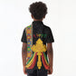Ethiopia Lion Cross Kid Polo Shirt Habesha Heritage Style
