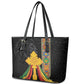 Ethiopia Lion Cross Leather Tote Bag Habesha Heritage Style