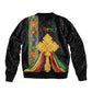 Ethiopia Lion Cross Sleeve Zip Bomber Jacket Habesha Heritage Style