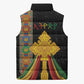Ethiopia Lion Cross Sleeveless Puffer Jacket Habesha Heritage Style
