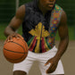 Ethiopia Lion Cross Sleeveless Zip Hoodie Habesha Heritage Style