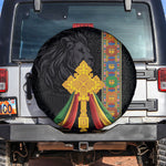 Ethiopia Lion Cross Spare Tire Cover Habesha Heritage Style