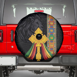 Ethiopia Lion Cross Spare Tire Cover Habesha Heritage Style