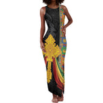 Ethiopia Lion Cross Tank Maxi Dress Habesha Heritage Style
