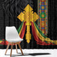 Ethiopia Lion Cross Window Curtain Habesha Heritage Style