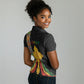 Ethiopia Lion Cross Women Polo Shirt Habesha Heritage Style