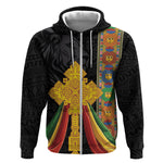 Ethiopia Lion Cross Zip Hoodie Habesha Heritage Style