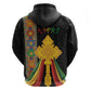 Ethiopia Lion Cross Zip Hoodie Habesha Heritage Style