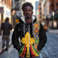 Ethiopia Lion Cross Zip Hoodie Habesha Heritage Style